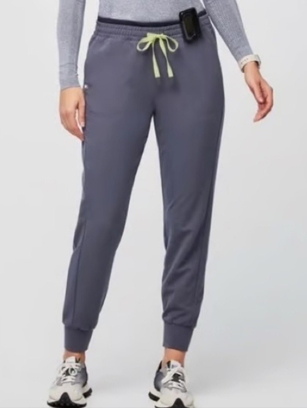 Figs Mari Double Layered Waistband Jogger Scrub Sz Small Blue Nurse Healthcare